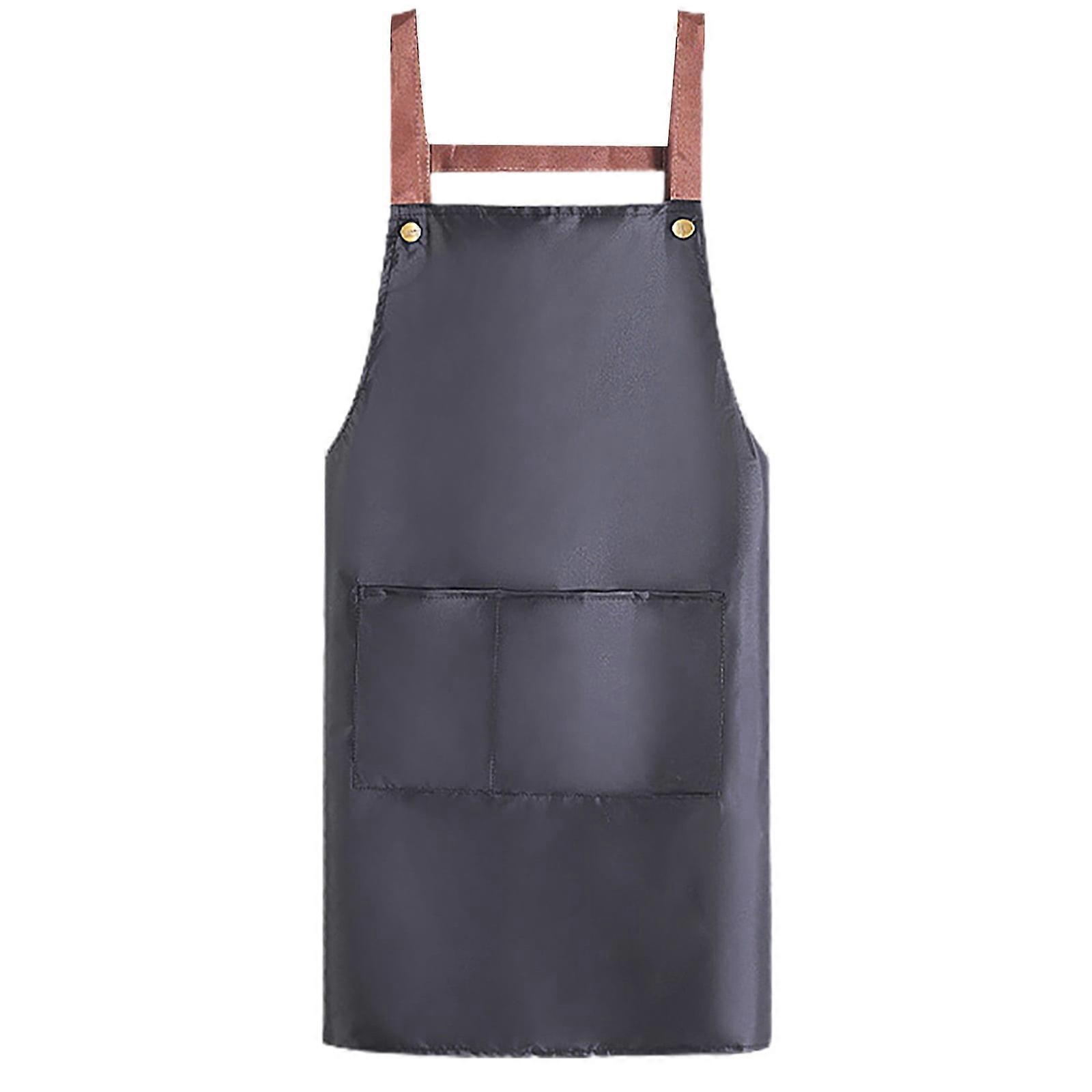 Adjustable Bib Apron With Pockets Cooking Kitchen Aprons For Women Men