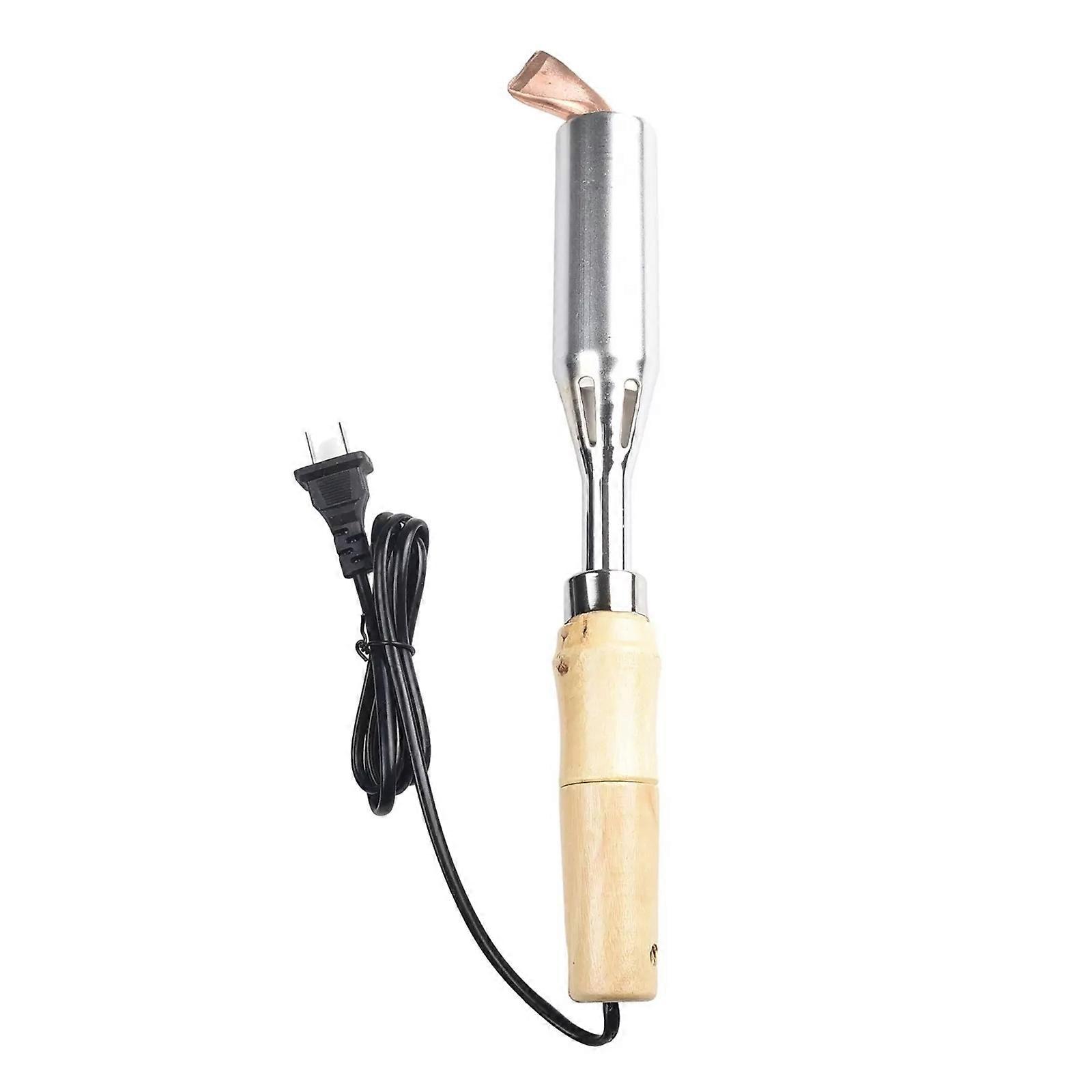 300W Electric Soldering Iron Solder Welding Chisel Tip With Wood Handle Soldering Iron Chisel Tip Wood Handle