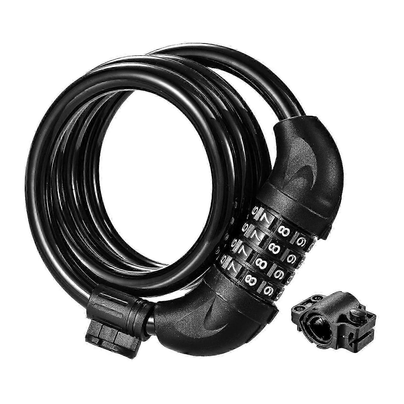 lösenord Cykellås Cykel Lösenordslås Universellt skydd Återställningsbara kombinationer 4 siffror Koder Lås för staket Utomhus-färg: Svart