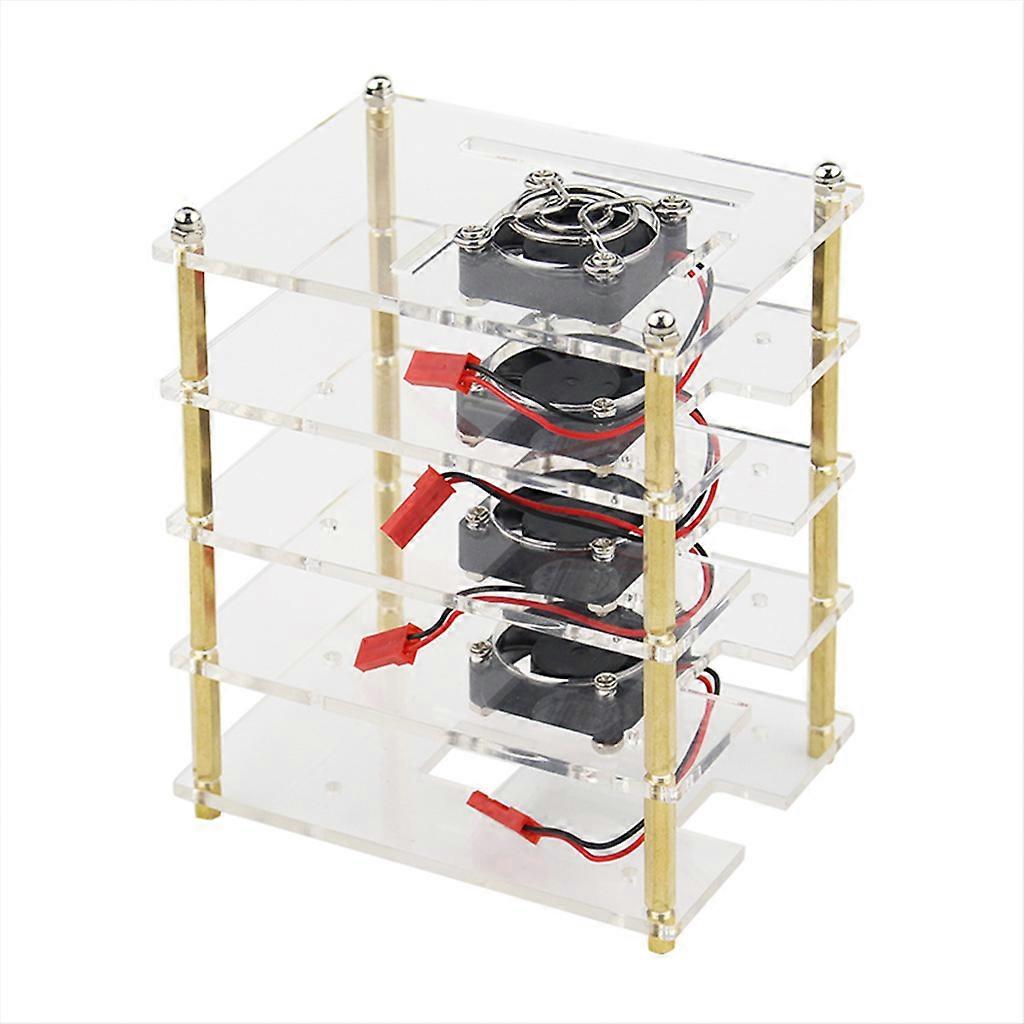 4 B for Case Clear Plate Acrylic Stackable for Case for 4 / Pi 3 Model B+ for Case with Fan He