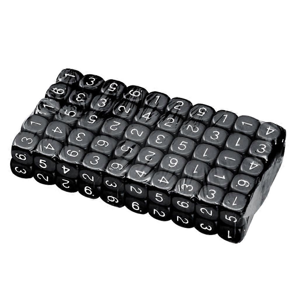 10Pcs 16mm 0.63In Digital Dices Kit 6 Sided Acrylic Dice Children Puzzle Board Game Dices Toy Round Corner KTV Bar Dices