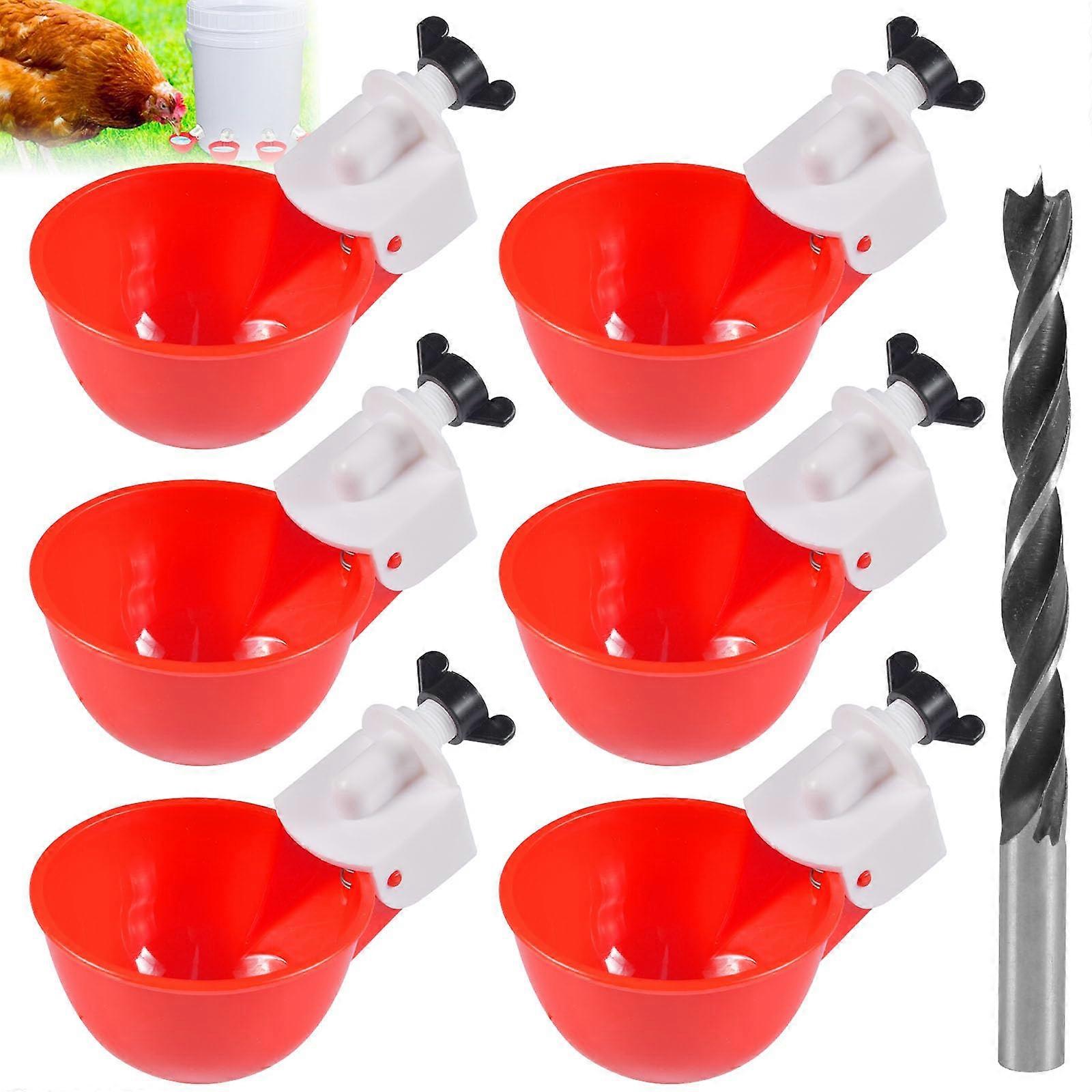 Chicken Drinker, Automatic Poultry Drinker, Pack of 6, Chicken Water Dispenser