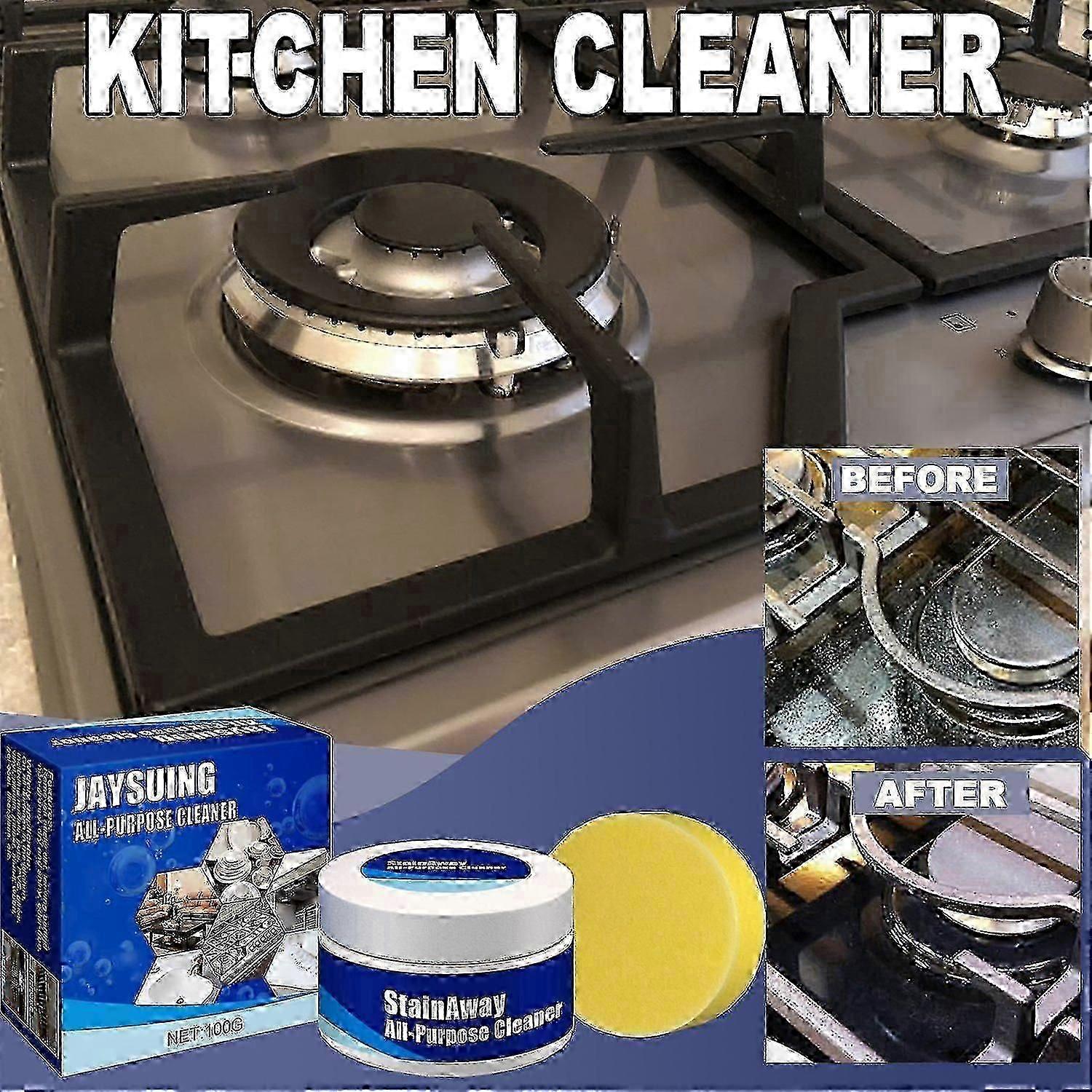 Jaysuing Multi-functional Stain Cream, Stainless Steel Pot Pan Bottom Clean Polish Remove Rust And S