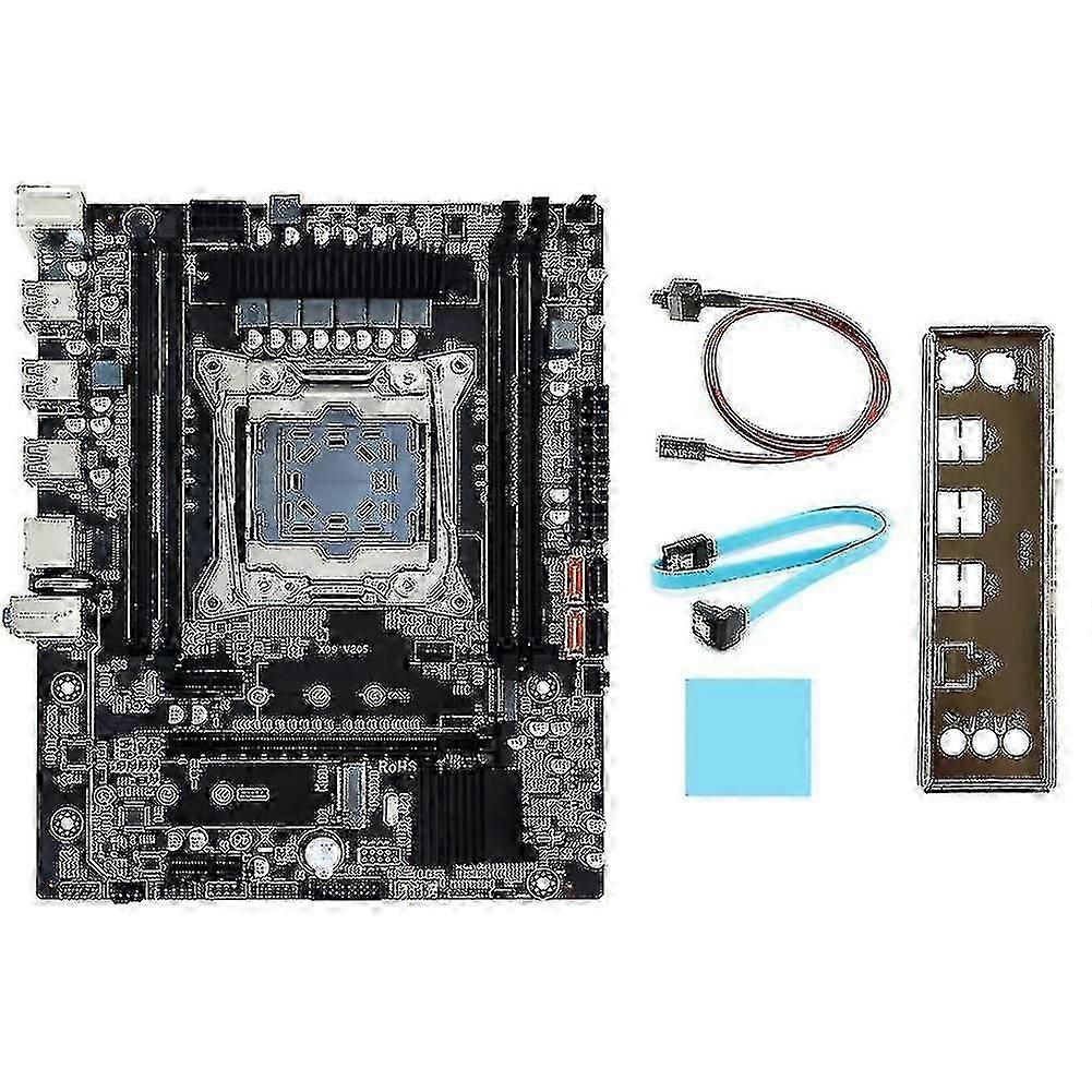 X99 Motherboard+baffle+sata Cable+switch Cable+thermal Pad Lga2011-3 Ddr4 Support 4x32g For E5-2678