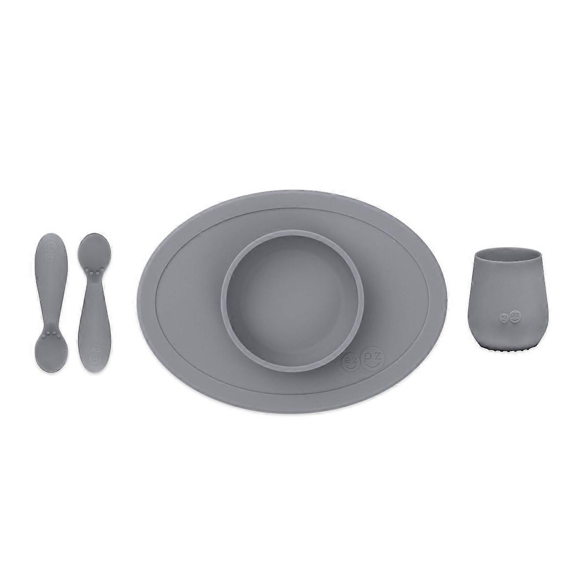 Ezpz First Food Set, Gray - 4pc