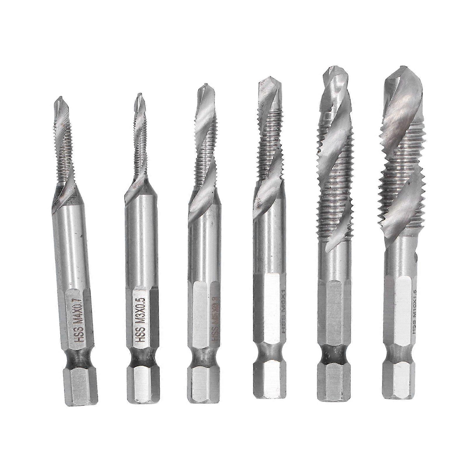 High quality  Tapping drill bit titanium plated hexagonal shank high speed steel