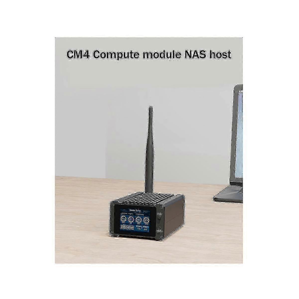 Cm4-nas-double-deck With Spi 2-inch Lcd Display Nas For Raspberry Cm4 Computing Module (without Cm