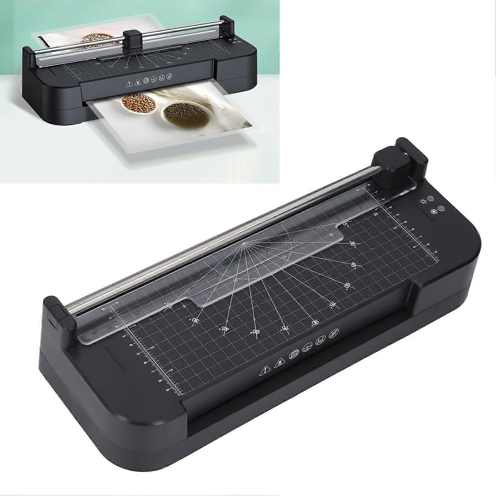 Laminator Machine A4 to 3 Inch 320mm/min Cold Thermal Paper Card Lamination Machine with Paper Cutter EU Plug AC220V-240V 