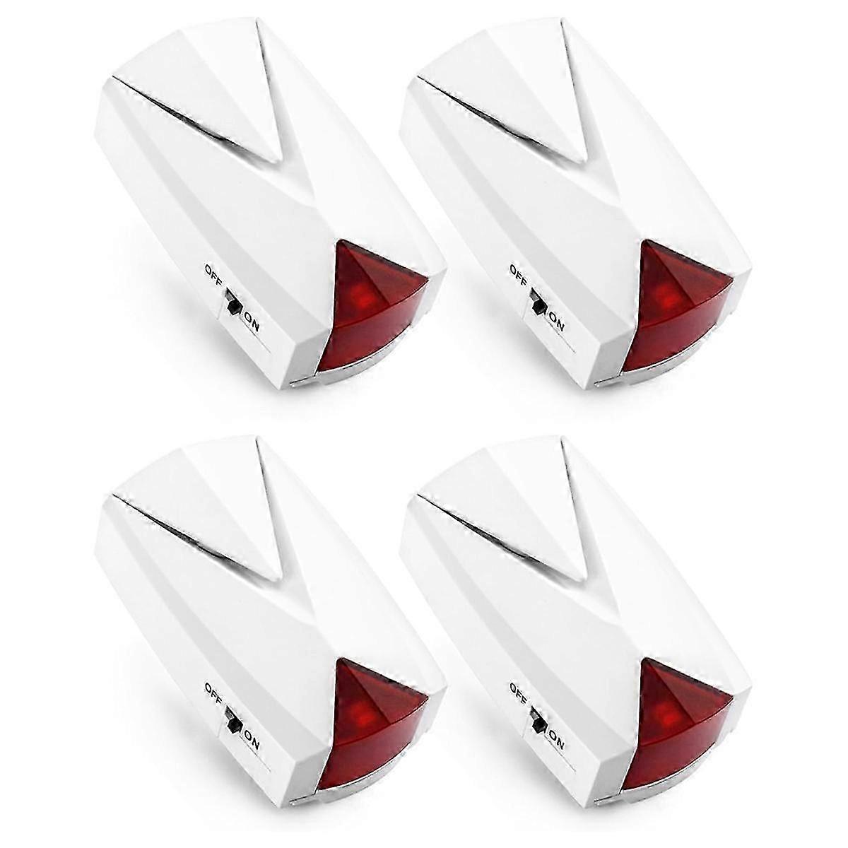 Power Failure Alarm, 118 Db Loud Siren with LED Light, 110V to 220V, Off/on Alert, 4 Pack,US Plug