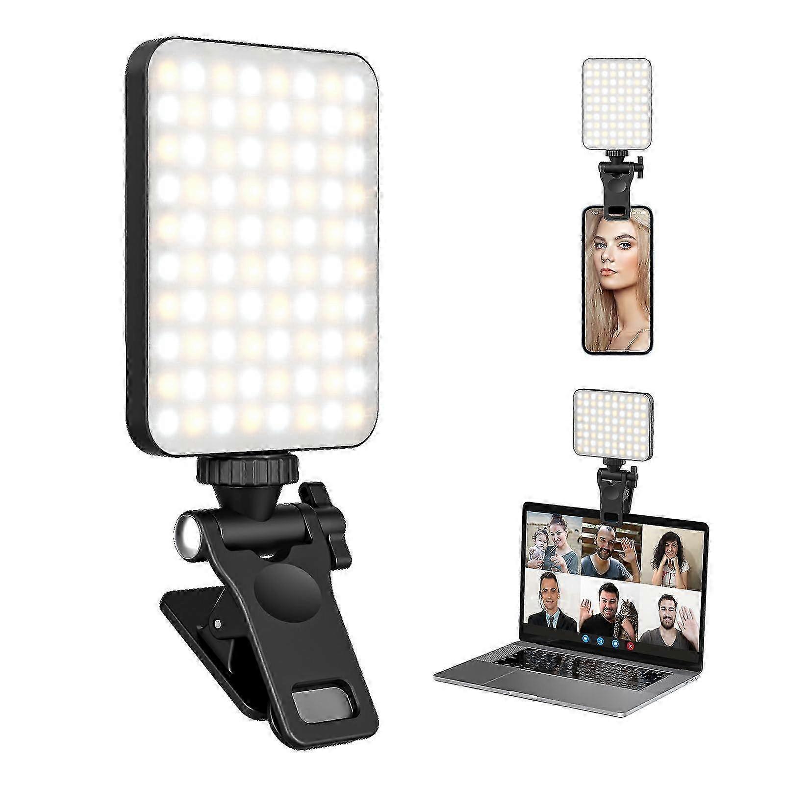 Rechargeable LED Video Light Perfect for Selfies and Video Conferencing Sessions