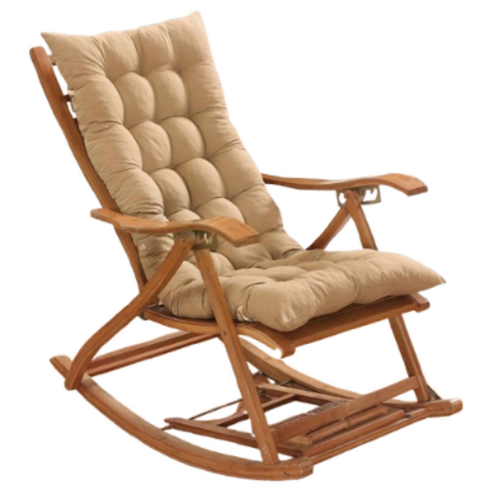 Nonslip cushion for rocking chair with high backrest: soft, breathable, 48 x 120 cm (multicolored) Beige 48120cm Ref: 3271