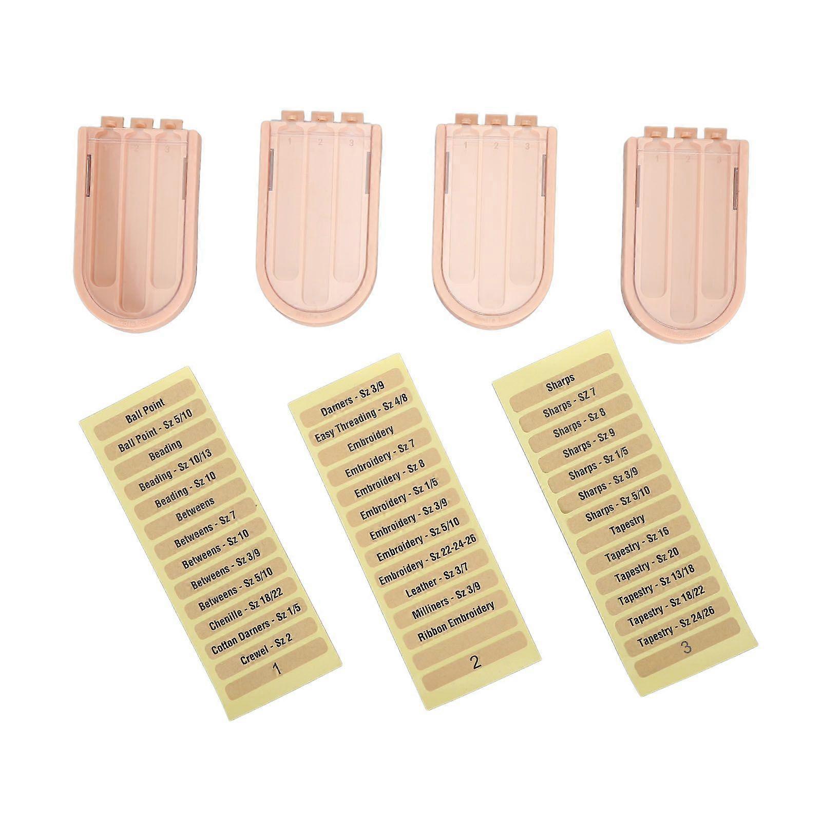 2025 Latest Model  3 Compartments Sewing Needles Storage Box Plastic Knitting