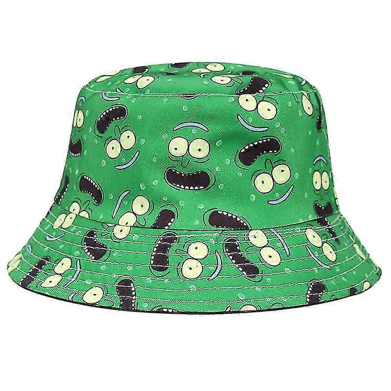 مخلل ريك قطن جديد دلو قبعة ريك الصيد كاب لنا أنيمي القطن طباعة الصياد بوب هات الشمس الصيد قبعة Boonie