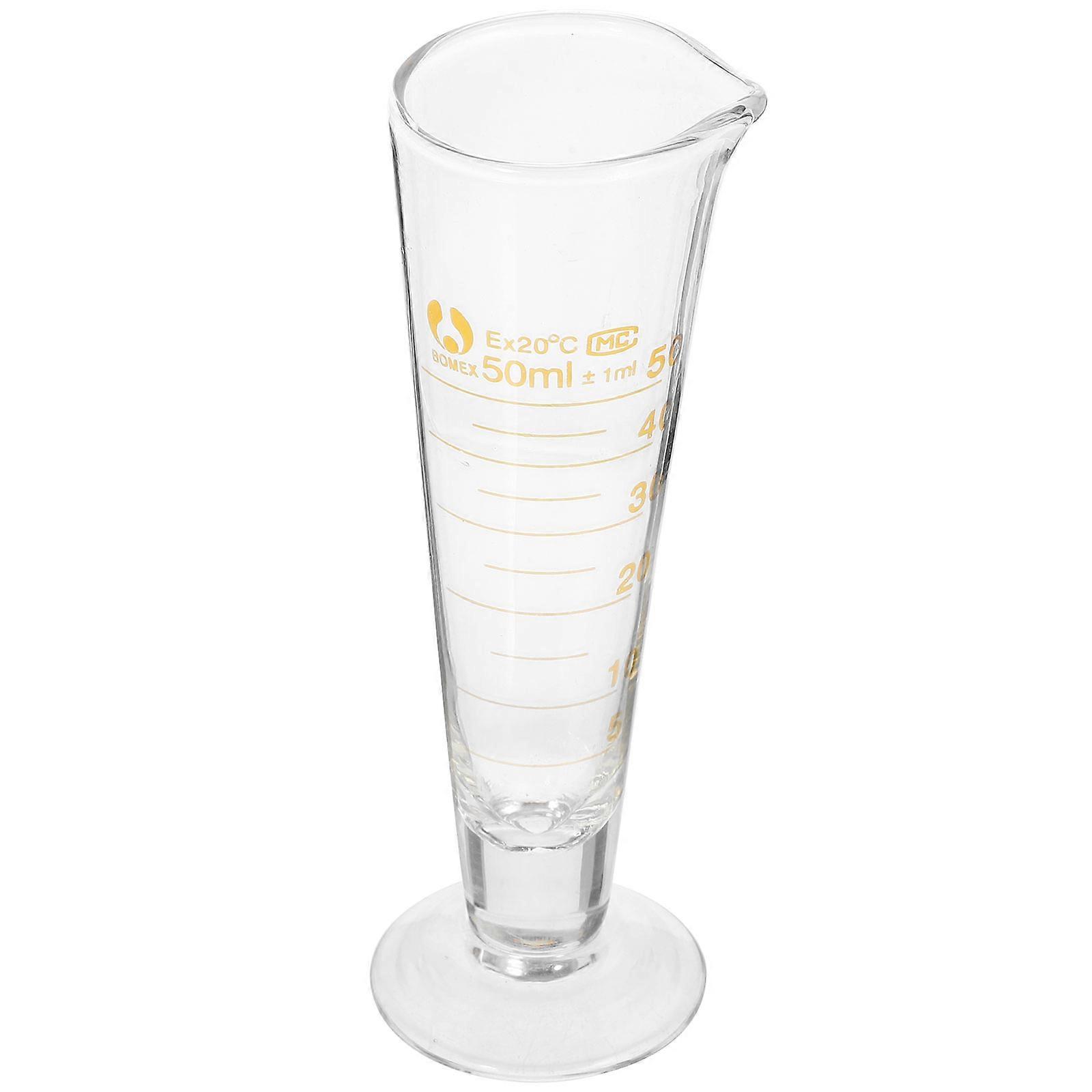 Thickened Heat Resistant Glass Measuring Cup with Transparent Graduated Container for Laboratory and Classroom Use