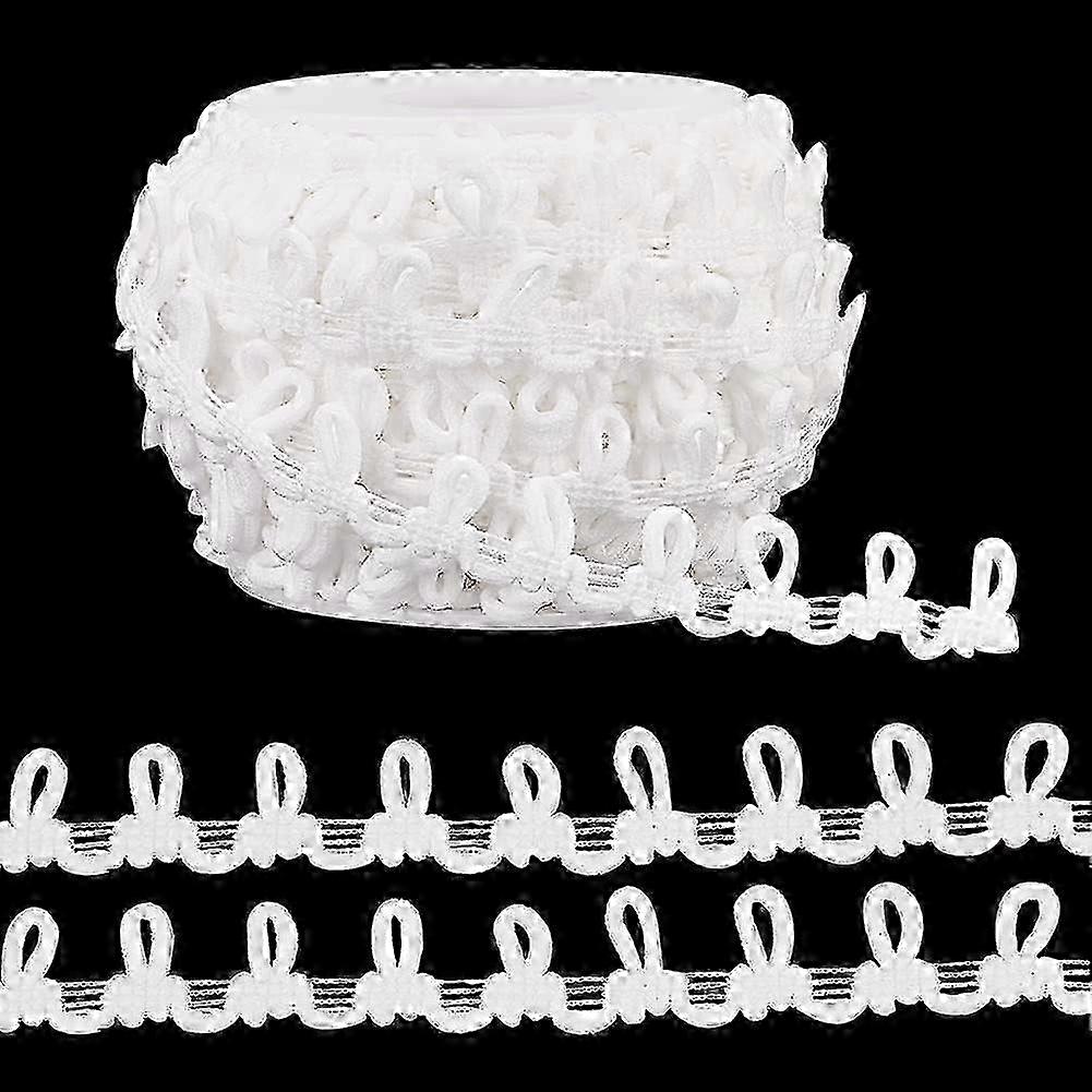 White Elastic Button Loop & Buttonhole Braid Trim 14mm, 20 Yards for Corset Costume Craft 2025