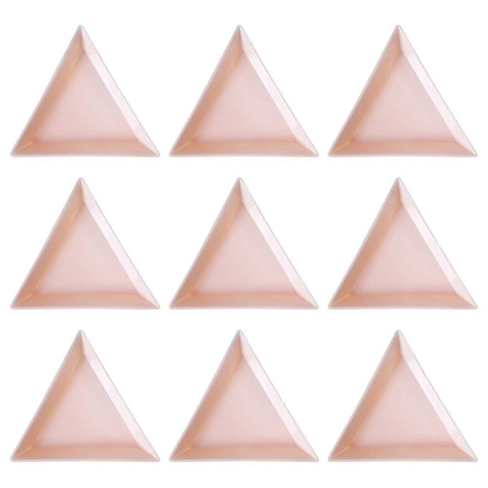 Manicure Organizers And Storage PP Material Triangular Shape Nail Accessories 80Pcs Pink 7.2x6.2cm