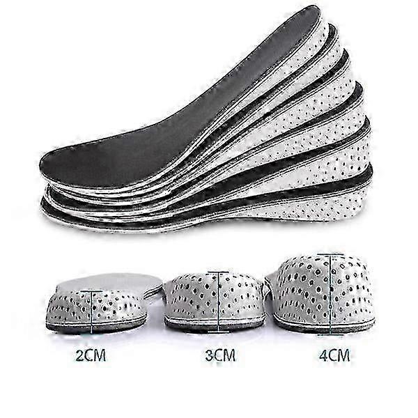 Height Increasing Shoe Inserts - Suitable for Various Brands - Available in 2cm, 3cm, and 4cm Black Soles