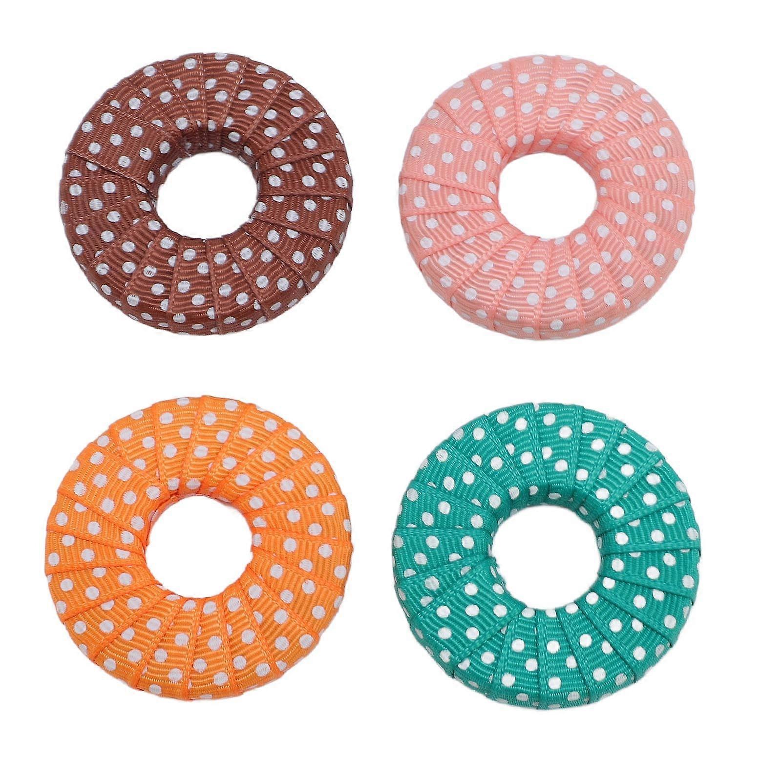 4Pcs Fabric Weight Dot Pattern Round Paperweight for Writing Drawing Sewing Accessories