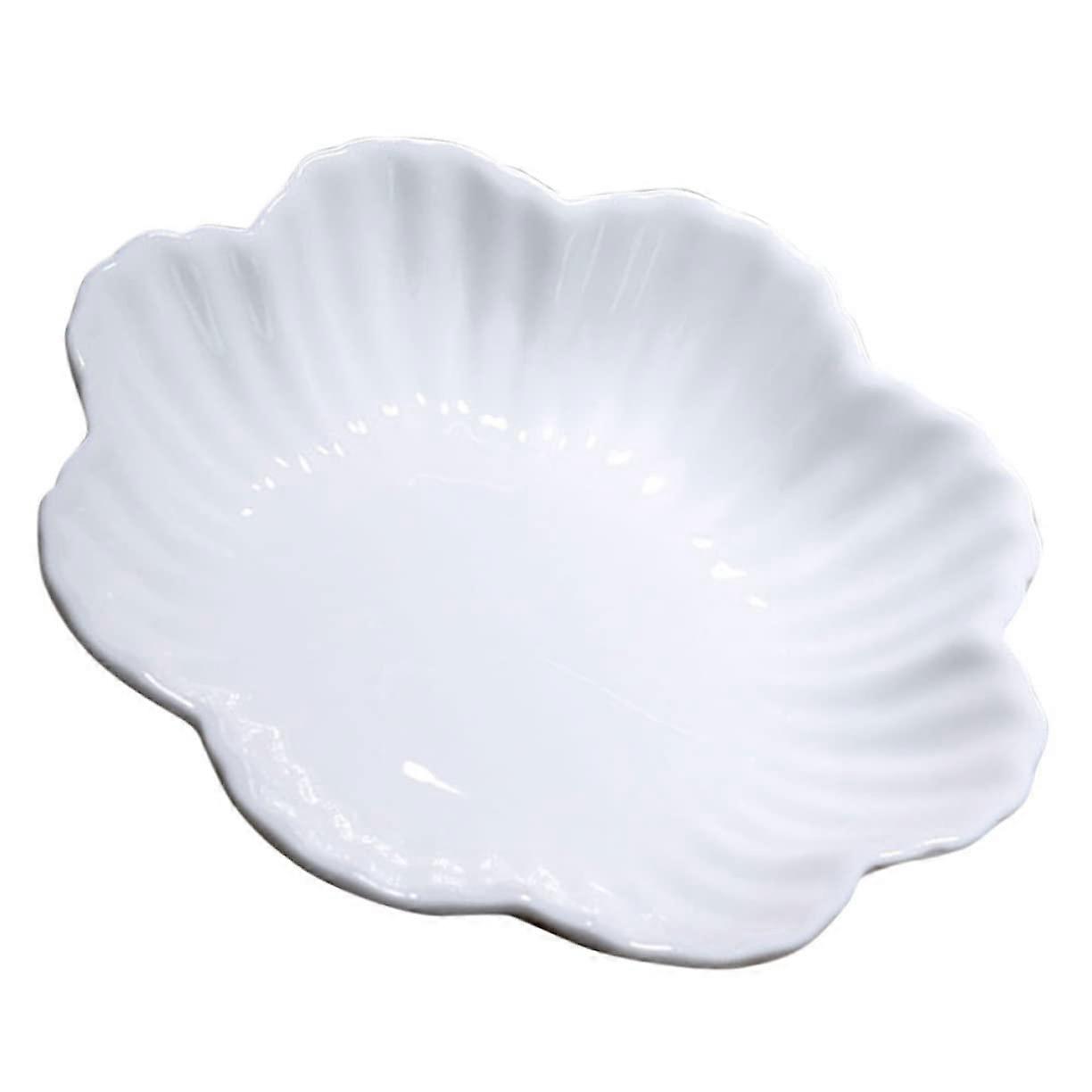 Salad Plate for Breakfast White Serving Tray Ceramic Western Dinner Plate