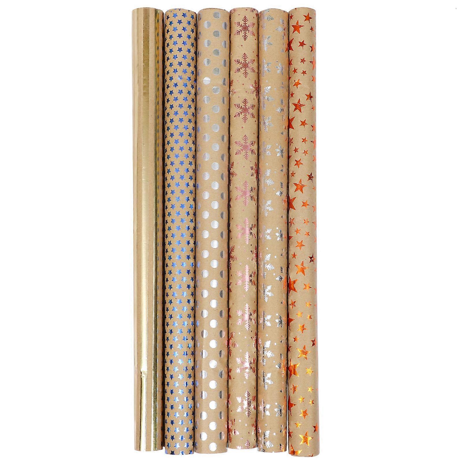 Book Theme Wrapping Paper Strong Composite Material DIY Handiwork Book Protection 6Pcs
