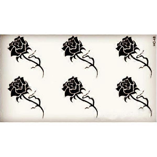Flower Temporary Stickers Summer Concert Accessories Removable Beige 5 Sheets