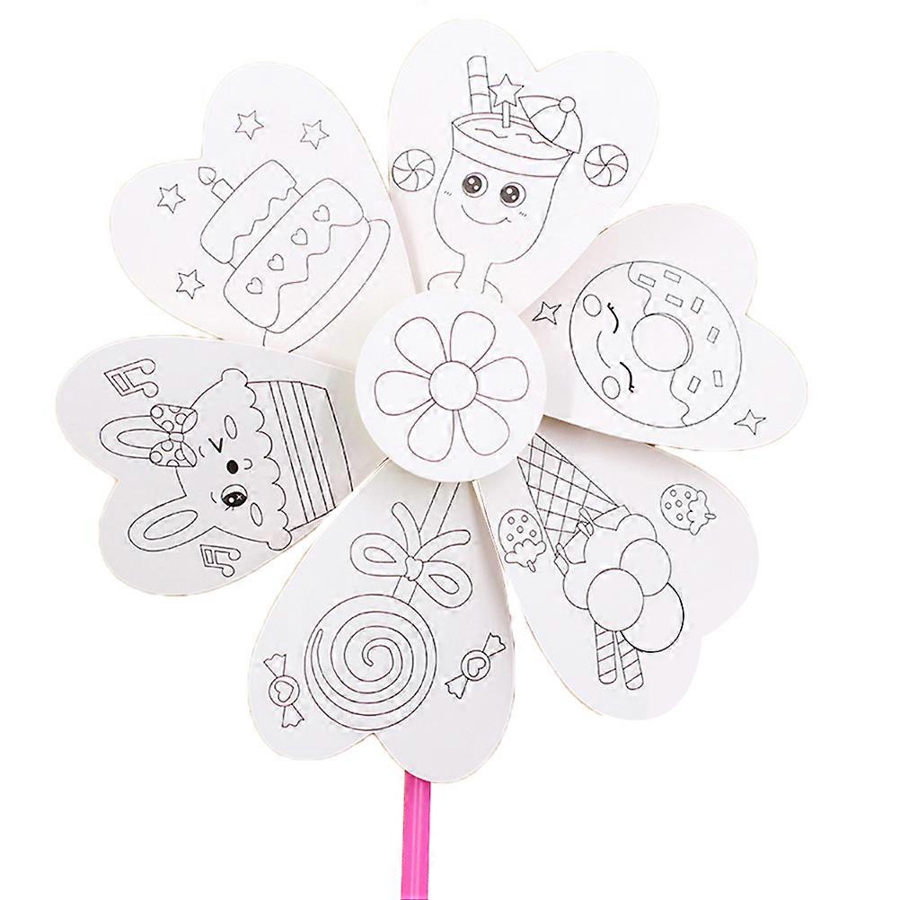 1 Set DIY Pinwheel Blank Paper Windmills for Creative Painting, Graffiti & Educational Outdoor Craft – Fun Skill Development Activity