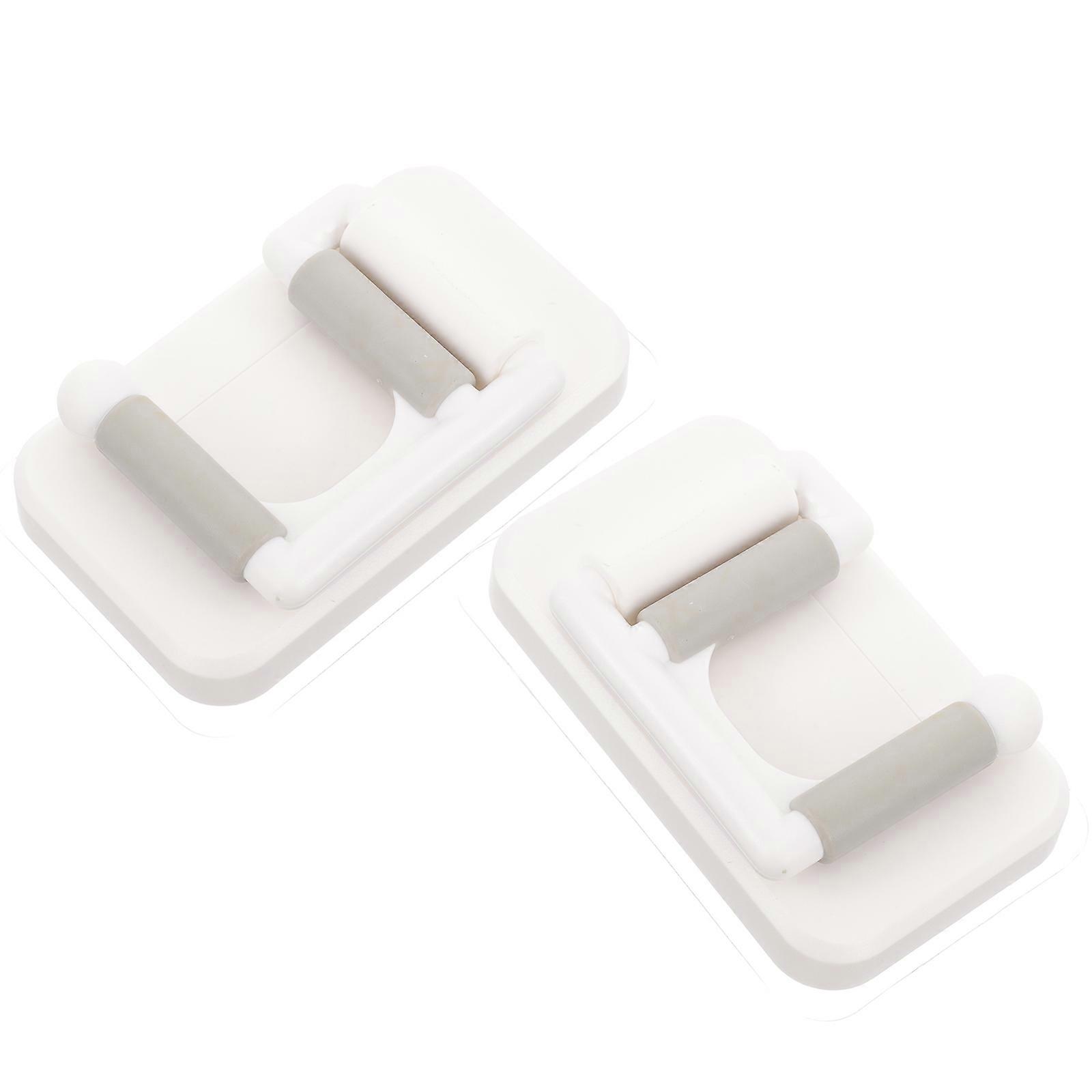 Mop Holder Rack Self Adhesive Broom Wall Holder Household Users 2Pcs