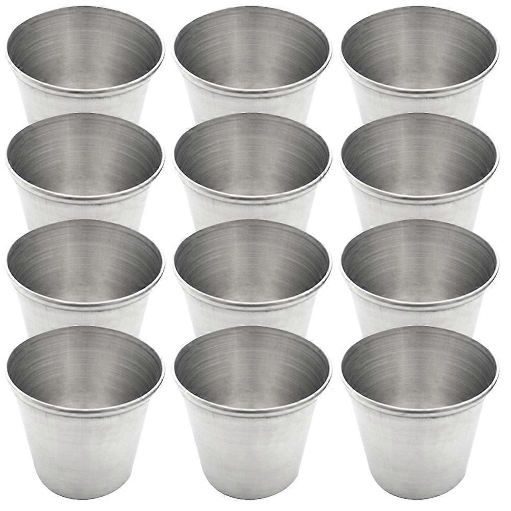 Stackable Stainless Steel Cups Reusable Metal Drinking Glasses For Barbecues 18Pcs