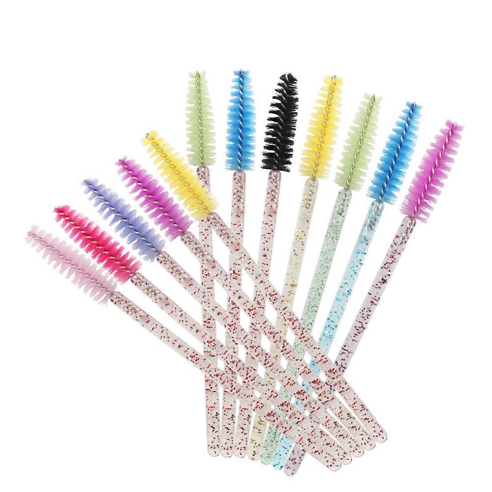 Brosses à cils jetables pour mascara, 100 pièces, jaune cristal