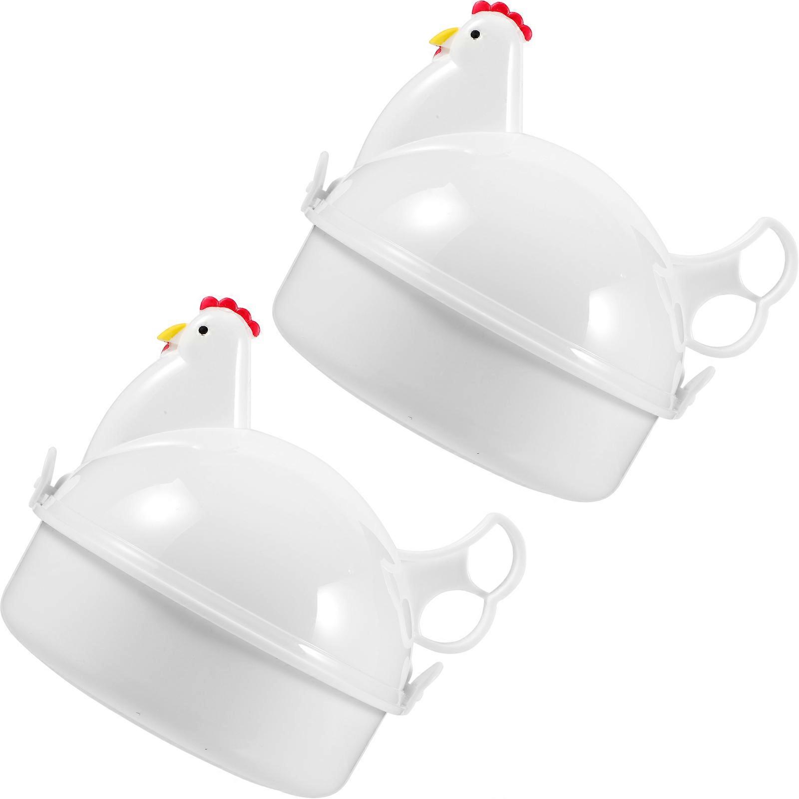 Daily Use Egg Steamer Microwave Egg Cooker For Families 2Pcs