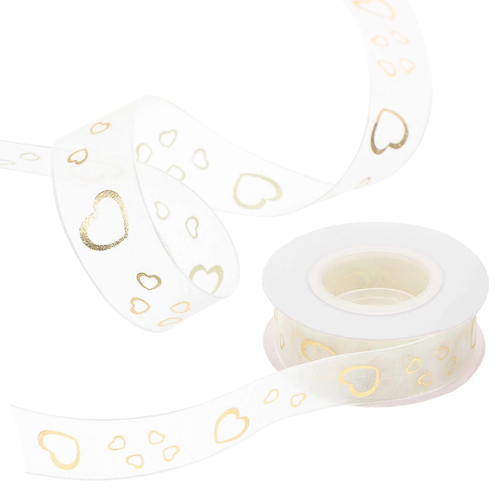 present Decorative Ribbon Multi-Function Craft Ribbon Art Crafts Family Gatherings Multi-Colored Width:2.5cm Length:9m 1Roll