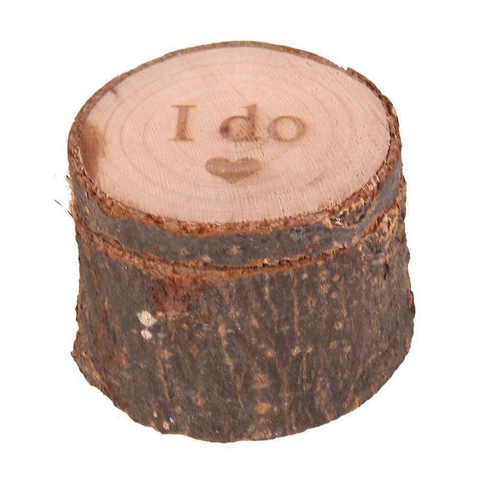 Custom Wedding Keepsake Box Rustic I Do Love Heart Chic Wooden Ring Container For Wedding Ceremony 1 Set