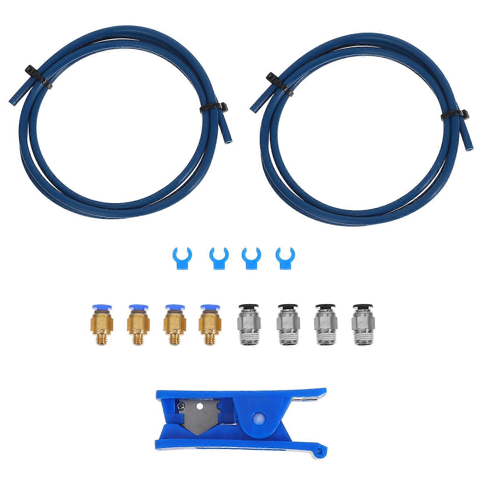 Pneumatic Connector PTFE Tube For 3D Printer Heat Resistant Precise Printing Assorted Color 1Set