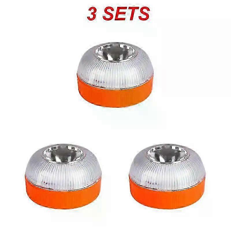 Suitable for 1/2/3Pcs Car Emergency Light V16 Approved Rechargeable Magnetic Induction Lamp-jc