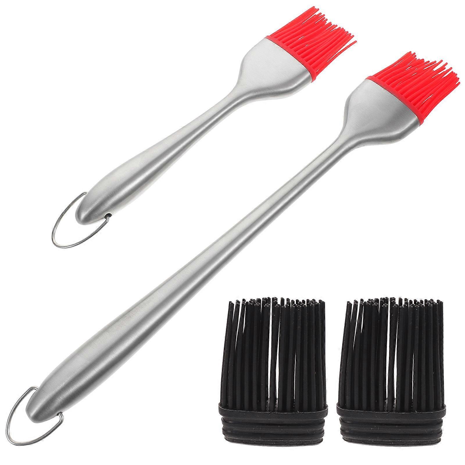 Pastry Brushes Basting Stainless Steel Handle Silicone For Family Gatherings 1Set