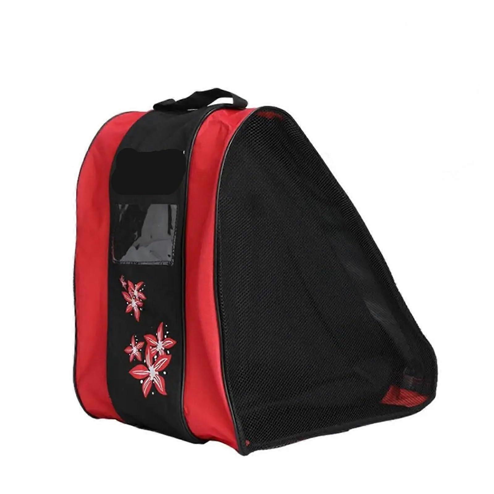 Ice Skating Carry Bag for Skates and Inline Skates (Red)