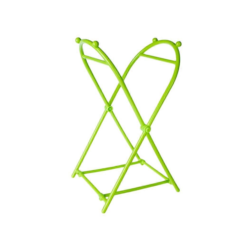 Storage Rack Creative Folding Design Green Garbage Bag Support Rack Easily Close for Storage Lawn Work 1Pack