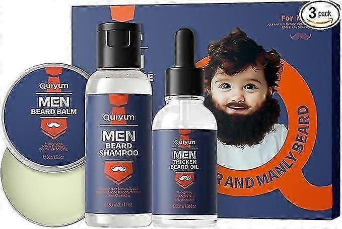 skägg grooming kit för män, fäder presenter till pappa män honom make pojkvän, med skägg schampo tvätt, skägg eterisk olja, skäggbalsam, gåvor till män,