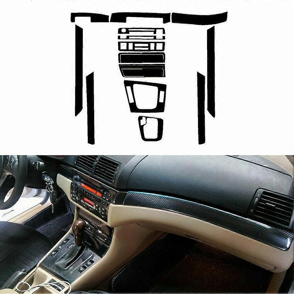 Durable Hot  Car Car Stickers 3D Black Carbon Fiber Replacement Trim Accessories Dash Wrap Trim