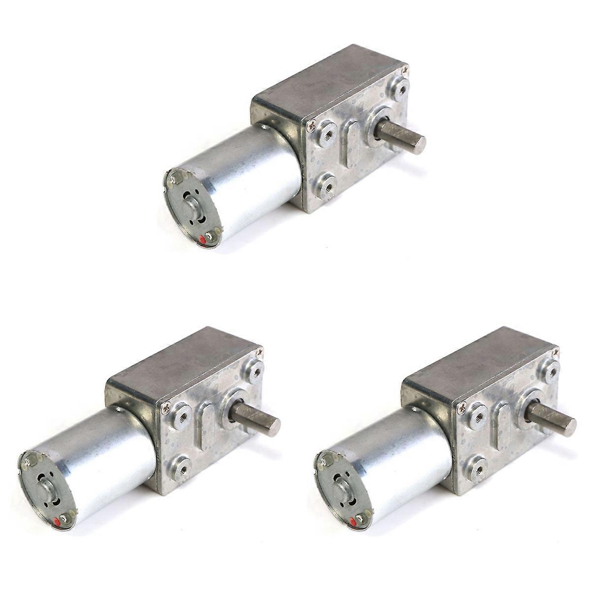 3X GW370 12V 6rpm Reversible High Worm Geared Motor Torque Turbo DC Motor 35A