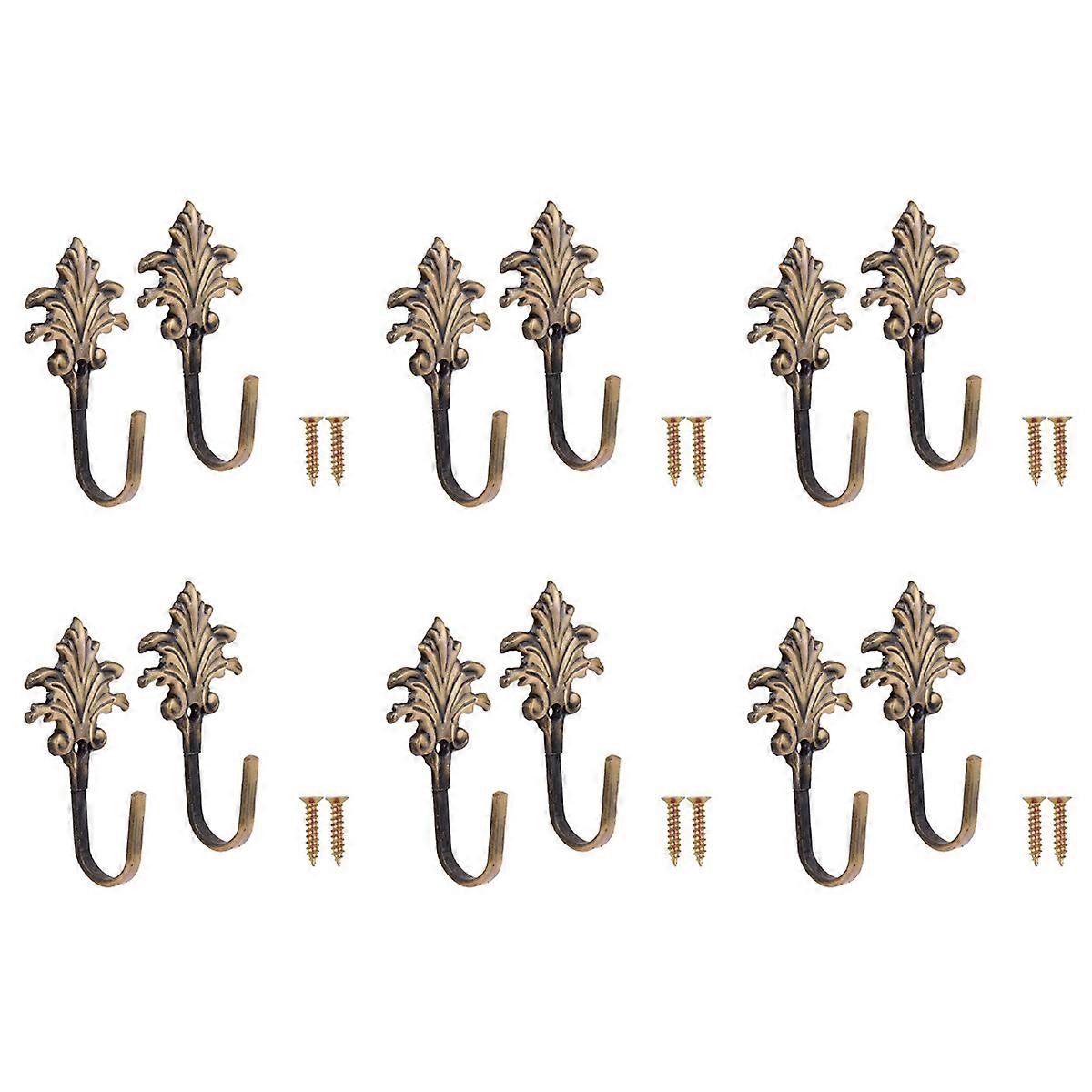 Maple Leaves Curtain Tassel Hooks Door Wall Hook Bronze