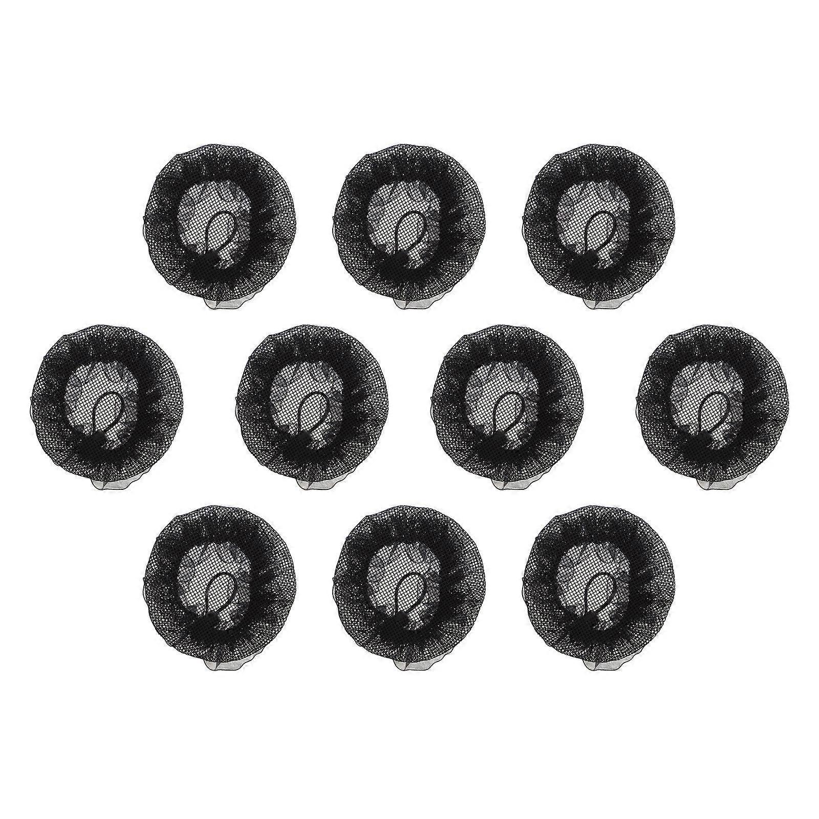 10pcs Girl Hair Nets for Ballet Dance Performance – Elastic Bun Hair Cover with Chic & Elegant Design for Dancers, Nurses & Professionals