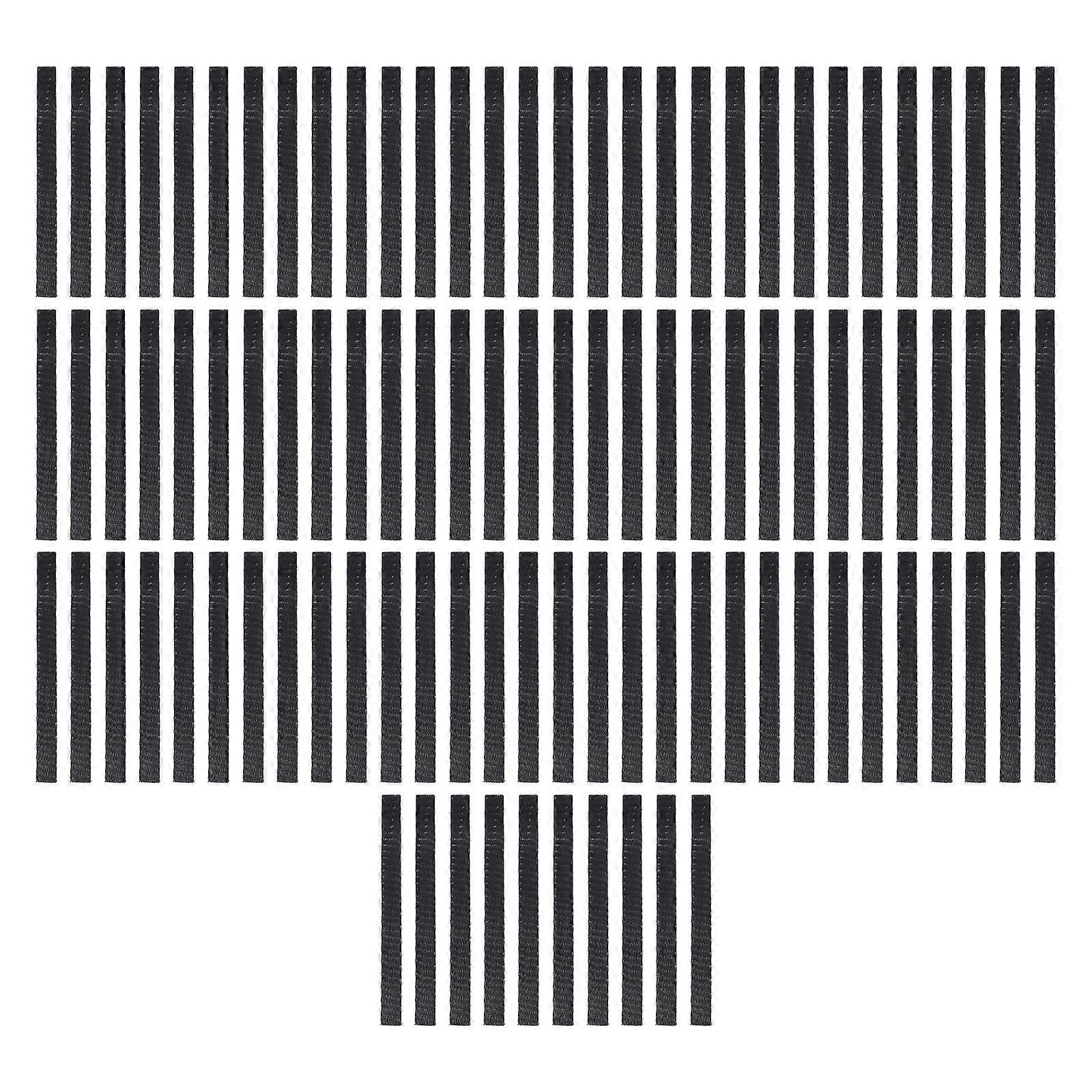 Makeup Brush Protector Cap Travel Makeup Brushes Covers Expandable Bristle Guard Cylindrical Black 12.2X1X0.2CM 100Pcs