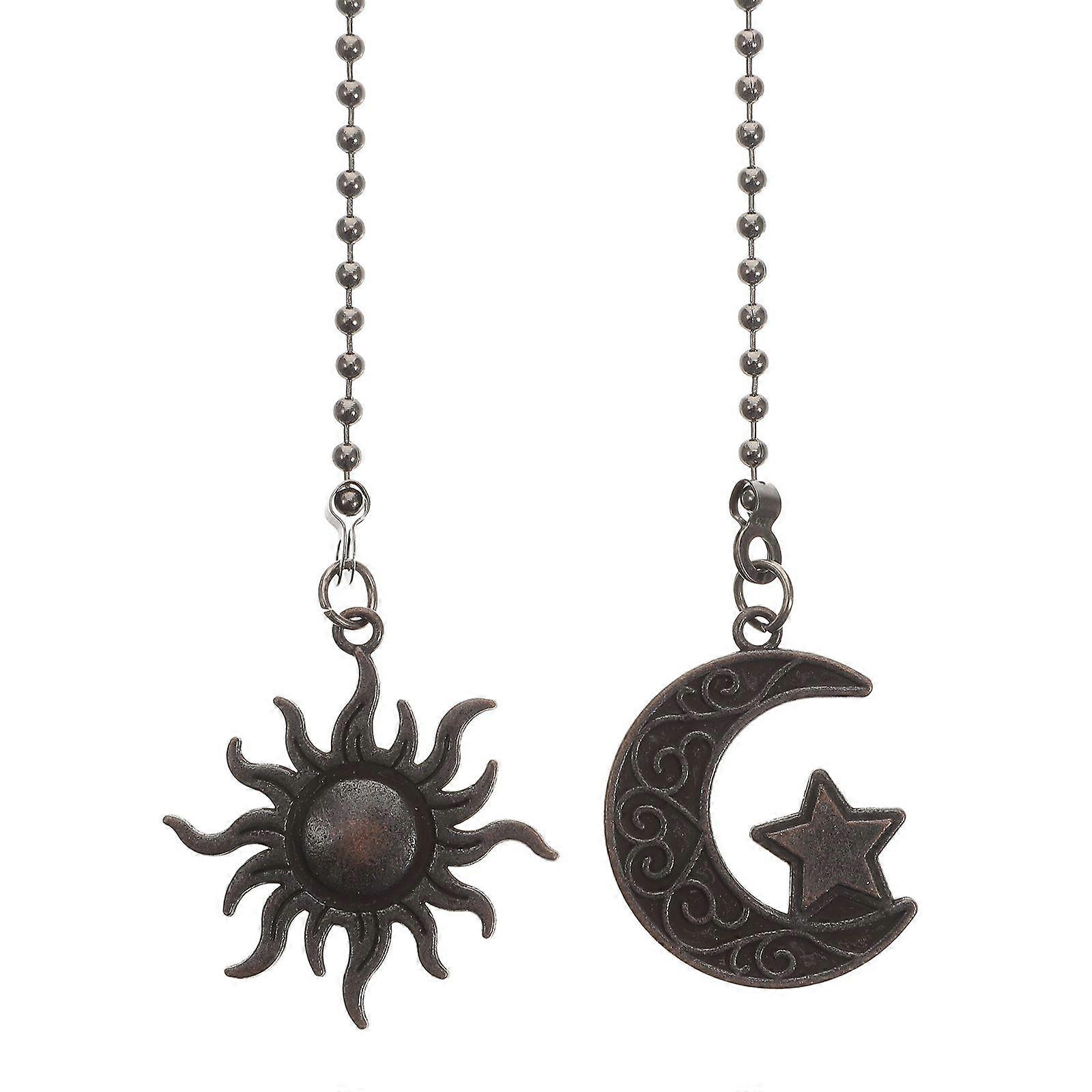 Vintage Ceiling Fan Pull Chain Moon Sun Pull Chain Extension Ceiling Lamp Chain