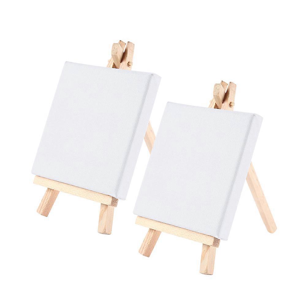 Small Easels for Painting Mini Wood Easel Set 10x10cm Artists Craft 2Pcs