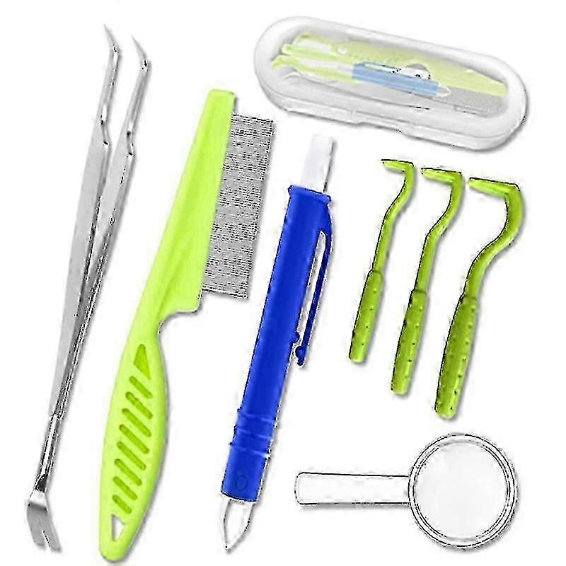 Stainless Steel Tick Remover with Tweezer Comb and Pulling Tool