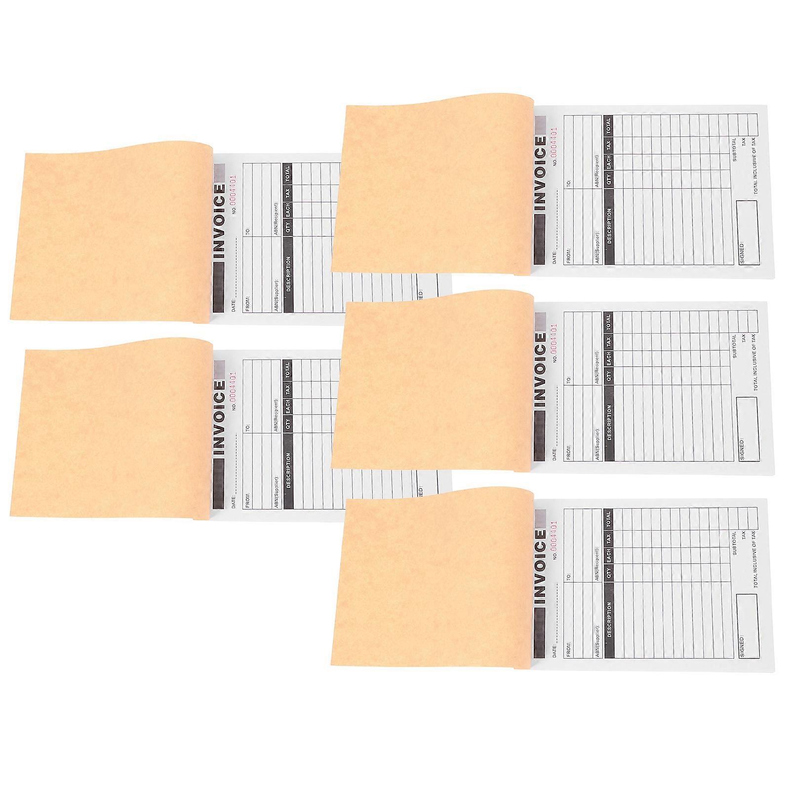 Note Book Invoices For Small Business On-the-go Rectangular 5Pack