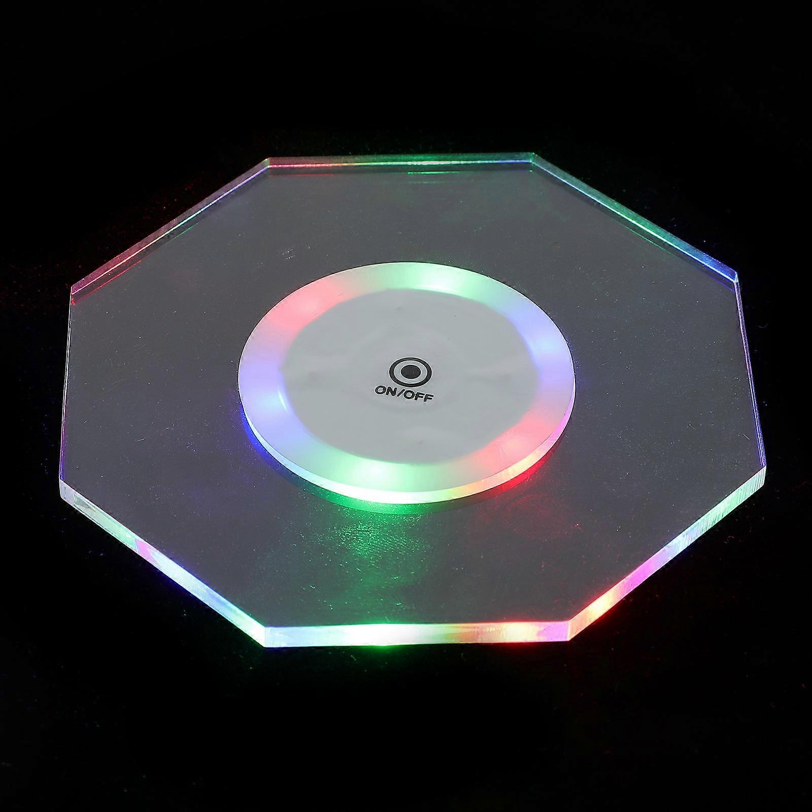 Light Up Coaster Transparent Acrylic Glowing Coaster for Home Use with Smooth Longevity