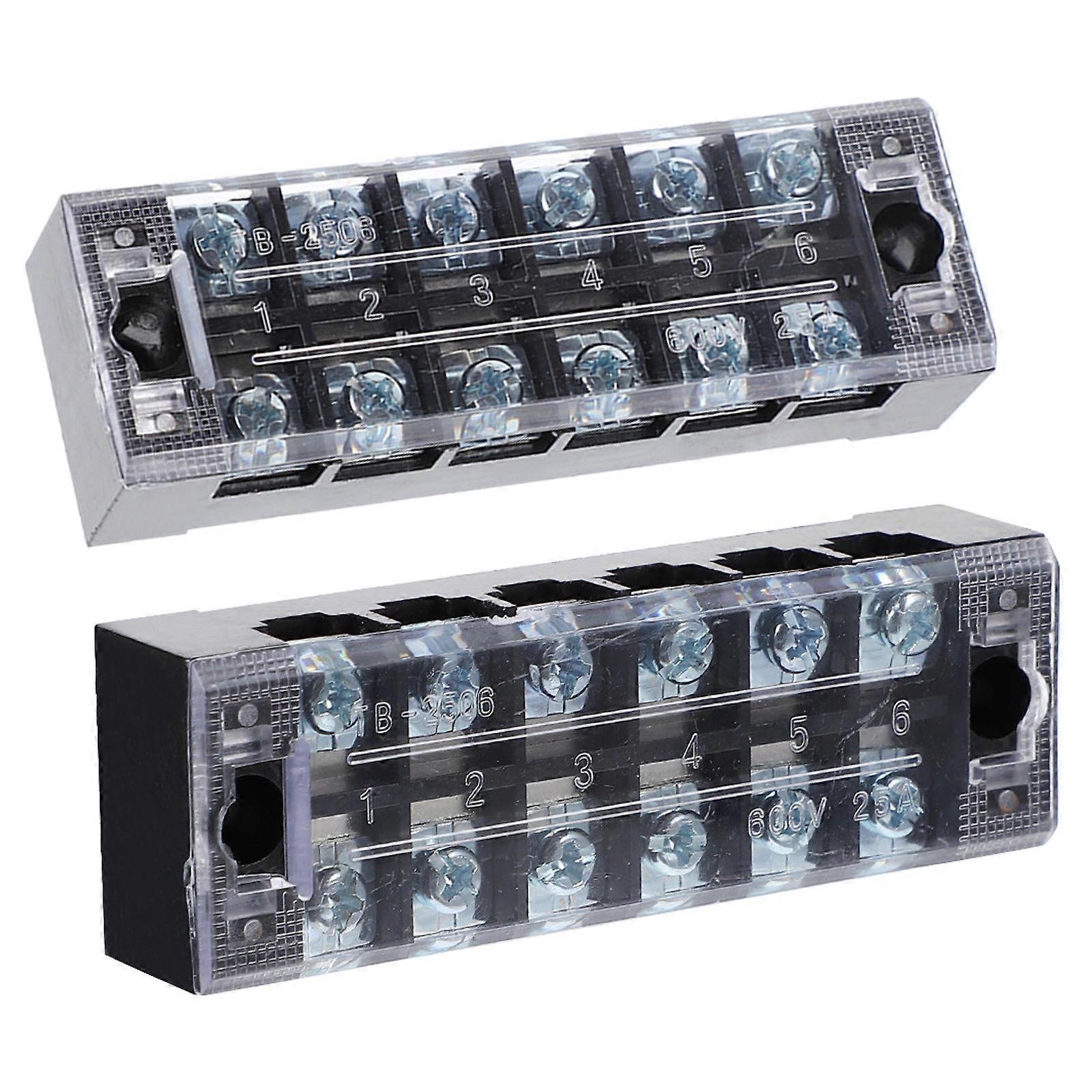 Insulated Terminal Block Dual Row Screw Terminal For Machinery Equipment 5Pcs