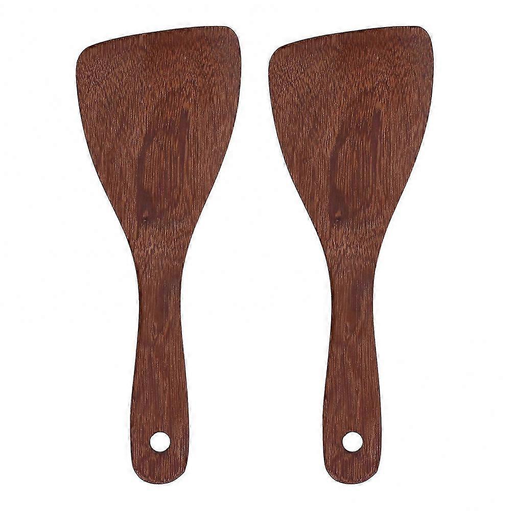 2 Pcs Wooden Rice Paddle Spatula for Mixing and Serving Rice